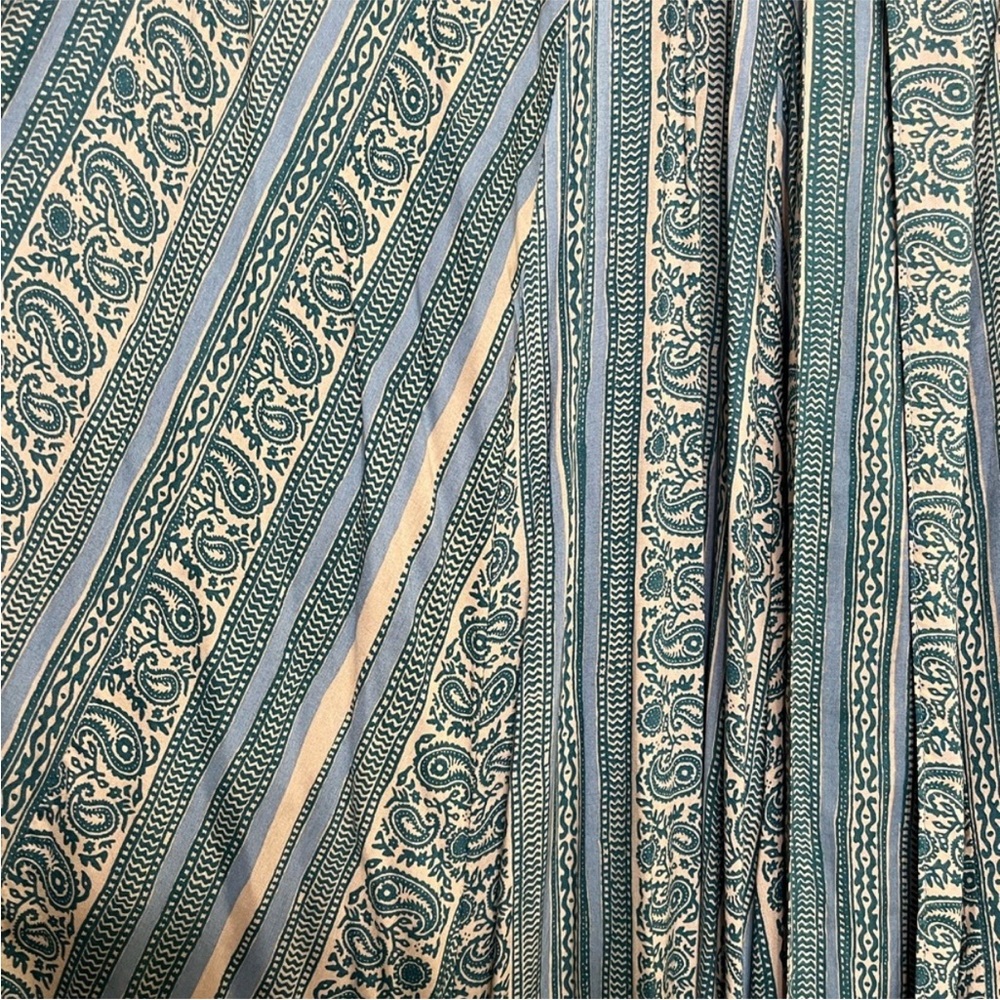 Natalie Martin Fiore Mint Green And Blue Striped Paisley Long Dress - Size M. - Picture 4 of 10